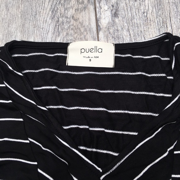 Anthropologie Black and white striped dress - Picture 3 of 5